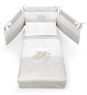 Комплект постельного белья 3 предмета Erbesi Birba (белый/песочный)