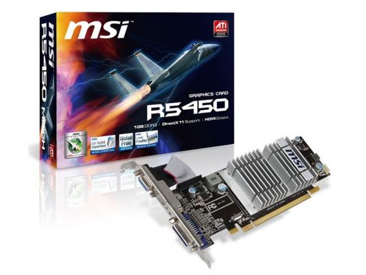  1Gb &lt;PCI-E&gt; MSI HD5450 &lt;DDR3/ DVI/ HDMI/ Retail&gt; (R5450-MD1GD3H/LP) - MSI<br>: MSI,  : Radeon HD 5xxx,  : Radeon HD 5450,  : 1024,  : PCI-E<br>
