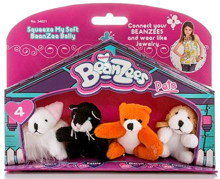 Игровой набор Beanzees &quot;Мышка, Котик, Медведь, Песик&quot; 4 предмета B34021