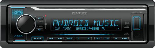 Автомагнитола Kenwood KMM-124 USB MP3 CD FM RDS 1DIN 4х50Вт черный