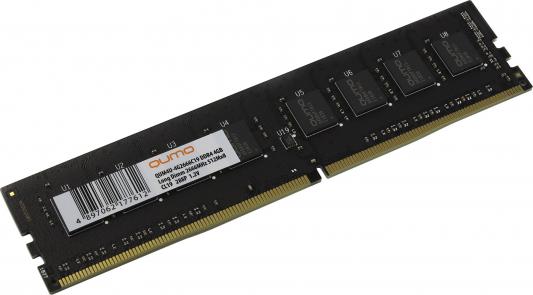 Оперативная память для компьютера 4Gb (1x4Gb) PC4-21300 2666MHz DDR4 DIMM Unbuffered CL19 QUMO QUM4U-4G2666C19