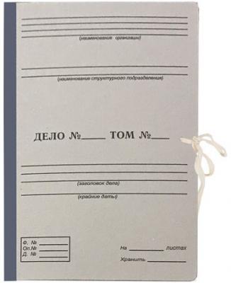 Папка архивная для переплета "Форма 21", 40 мм, с гребешками, БУРАЯ, 4 отверстия, завязки, STAFF