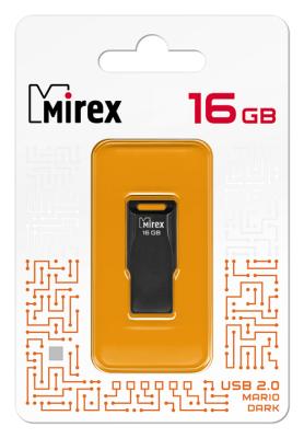 Флеш накопитель 16GB Mirex Mario, USB 2.0, Черный