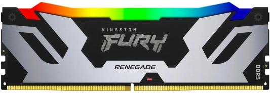 Оперативная память для компьютера 24Gb (1x24Gb) PC5-51200 6400MHz DDR5 DIMM CL32 Kingston Fury Renegade RGB KF564C32RSA-24