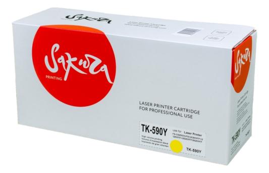 Картридж Sakura TK590Y (1T02KVANL0) для Kyocera Mita FS-C2026/FS-C2126MFP, желтый, 5000 к.