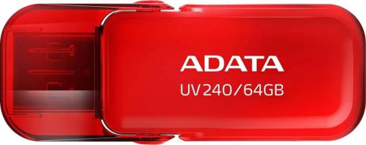Флеш Диск A-DATA 64GB <AUV240-64G-RRD> UV240, USB 2.0, Красный