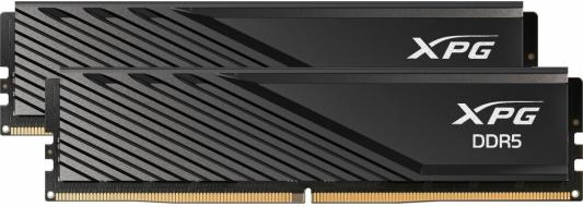 Оперативная память для компьютера 32Gb (2x16Gb) PC5-51200 6400MHz DDR5 DIMM CL32 ADATA XPG Lancer Blade Black AX5U6400C3216G-DTLABBK