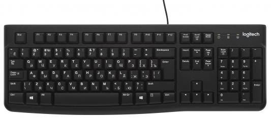 Клавиатура проводная Logitech K120 USB черный