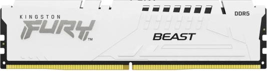 Оперативная память для компьютера 32Gb (1x32Gb) PC5-44800 5600MHz DDR5 DIMM CL36 Kingston Fury Beast White KF556C36BWE-32
