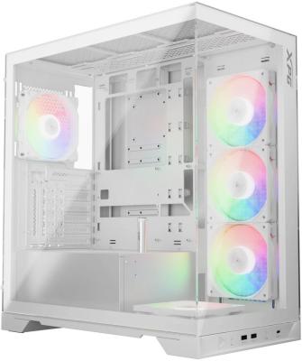 Корпус XPG INVADER X WHITE (INVADERXMT-WHCWW) Mid-Tower Gaming ATX PC Case with Panoramic View, Tempered Glass Panels, and RGB Lighting Black