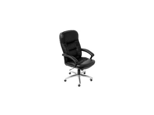 Кресло Buro T-9908AXSN-AB черная кожа алюминиевая основа