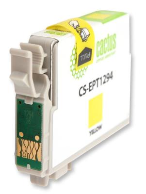 Струйный картридж Cactus CS-EPT1294 желтый для Epson Stylus Office B42/BX305/BX305F/BX320 630стр.