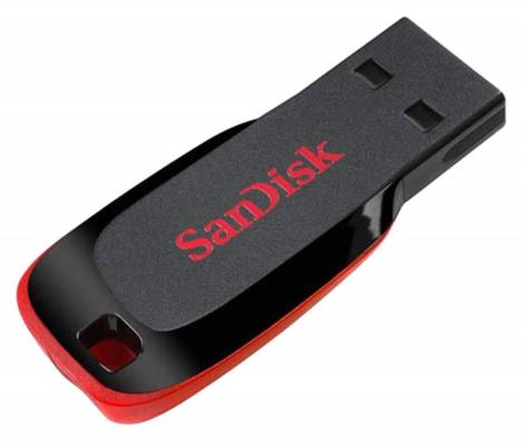 Флешка USB 128Gb SanDisk Cruzer Blade SDCZ50-128G-B35 черно-красный