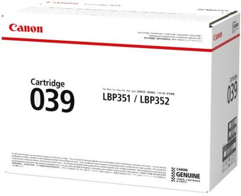 Картридж Canon CRG 039 BK для Canon LBP351X черный 0287C001